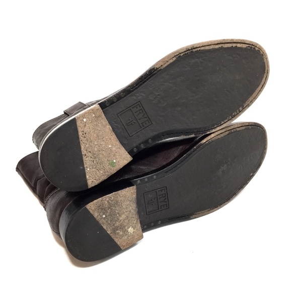 FRYE Brown Leather Anna Shortie Ankle Boots - Picture 8 of 8